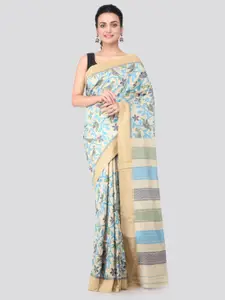 PinkLoom Floral Woven Design Jamdani Saree