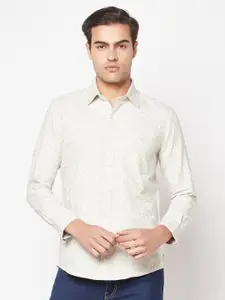 Crimsoune Club Men Plus Size Slim Fit Floral Printed Cotton Casual Shirt