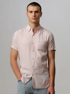 THE BEAR HOUSE Vertical Striped Slim Fit Casual Shirt