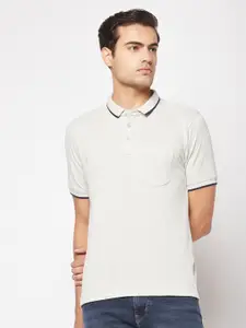 Crimsoune Club Solid Polo Collar T-shirt
