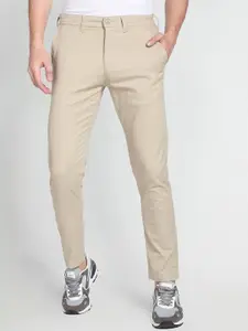 Flying Machine Super Slim Fit Solid Casual Trousers