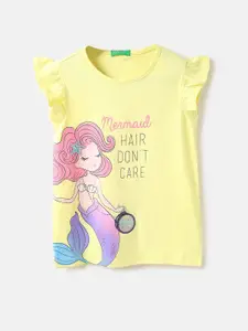 United Colors of Benetton Girls Printed Cotton Top