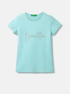 United Colors of Benetton Girls Typography Printed Tshirt