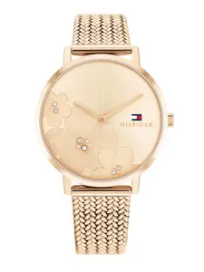 Tommy Hilfiger Women Embellished Dial & Bracelet Style Straps Analogue Watch-TH1782603