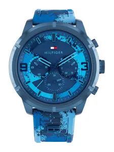 Tommy Hilfiger Men Printed Dial & Bracelet Style Straps Analogue Watch TH1792073