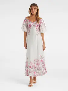 Forever New Lisa-Marie Off Shoulder Floral Printed Maxi Dress