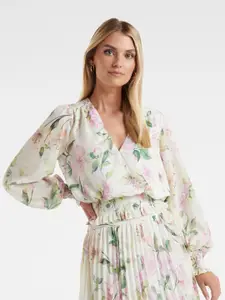 Forever New Floral Printed Wrap Top