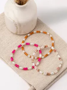 Accessorize Set Of 3 Crystals Anklets