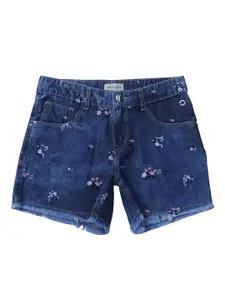 Gini and Jony Girls Printed Denim Shorts
