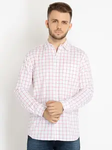 Status Quo Standard Slim Fit Grid Tattersall Checked Cotton Casual Shirt