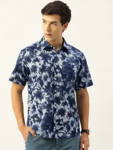 CrayonFlakes Men Comfort Tie & Dye Printed Casual Shirt