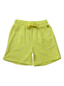 Gini and Jony Infant Girls Printed Knitted Cotton Regular Shorts
