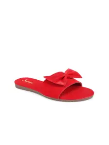 SAPATOS Women Open Toe Flats with Bows