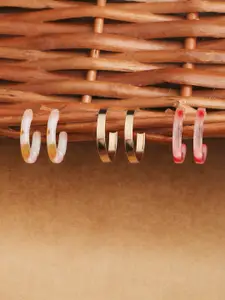 Accessorize Women Set Of 3 Circular Half Hoop Earrings