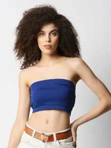 Disrupt Fitted Crop Tube Top Without Padding