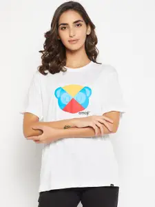 Clovia Emoji Printed Pure Cotton Lounge T-Shirt