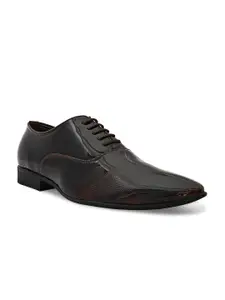 San Frissco Men Textured Formal Oxfords