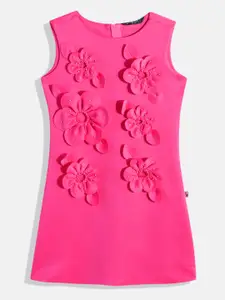 Allen Solly Junior Girls Floral Embellished A-Line Dress