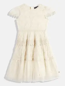 Allen Solly Junior Embroidered Lace Fit & Flare Dress