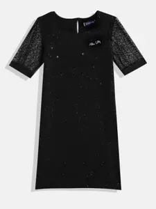 Allen Solly Junior Black Embellished A-Line Dress