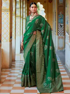 Anouk Floral Woven Design Zari Banarasi Saree