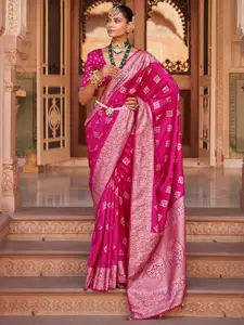 Anouk Ethnic Motif Zari Silk Blend Banarasi Saree