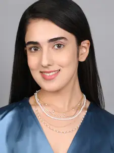 ToniQ Gold-Plated  CZ Stone Studded Necklace