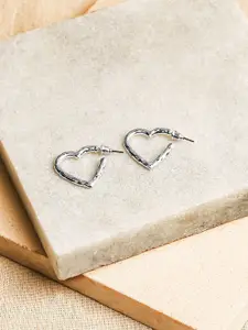 ToniQ Gold-Plated Heart Shaped Drop Earrings