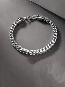 Fashion Frill Men Silver-Plated Charm Bracelet
