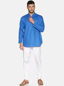 Sethukrishna Mandarin Collar Pure Cotton Kurta with Churidar