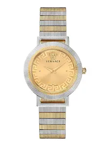 Versace Women Embellished Dial & Stainless Steel Bracelet Style Straps Analogue Watch VE3D00422