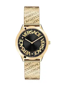 Versace Women Embellished Dial & Stainless Steel Bracelet Style Straps Analogue Watch VE2O00522