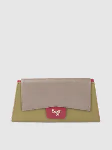 Baggit Women Colourblocked PU Three Fold Wallet With Textured Detail