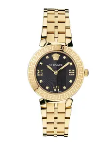Versace Women Embellished Dial & Stainless Steel Bracelet Style Straps Analogue Watch VEZ600521
