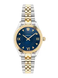 Versace Women Patterned Dial & Stainless Steel Bracelet Style Straps Analogue Watch VE2S00522