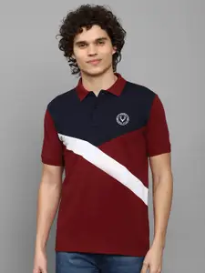 Allen Solly Sport Colourblocked Polo Collar T-shirt