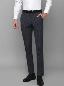 Louis Philippe Men Checked Slim Fit Formal Trousers