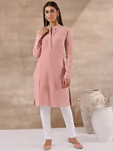 Lakshita Plus Size Full Sleeve Woolen Striped Kurti