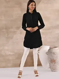 Lakshita Black Shirt Collar Kurti
