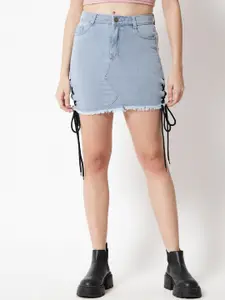 The Dry State Pure Cotton Mini Pencil Denim Skirt