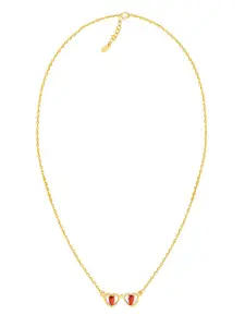 GIVA Sterling Silver Gold-Plated Necklace