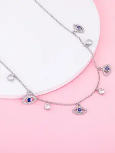 GIVA Sterling Silver Rhodium-Plated Necklace