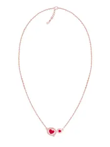 GIVA Sterling Silver Rose Gold-Plated Necklace