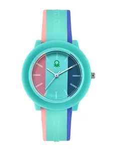 United Colors of Benetton Women Printed Dial & Siicon Straps Analogue Watch UWUCL0400