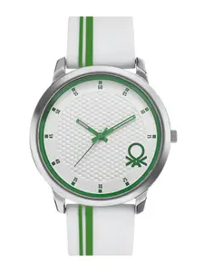 United Colors of Benetton Men Printed Dial & Silicon Straps Analogue Watch UWUCG0400