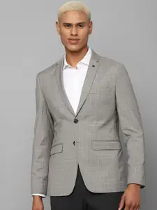 Allen Solly Checked Slim-Fit Single-Breasted Formal Blazer
