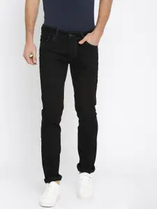 Flying Machine Men Black Slim Fit Mid-Rise Clean Look Stretchable Jeans