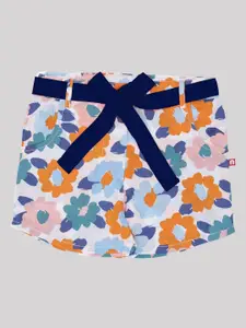 Nino Bambino Girls Floral Printed Cotton Shorts