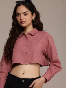 The Roadster Lifestyle Co. Cotton Crop Casual Shirt