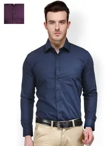 Hancock Pack of 2 Solid Formal Shirts